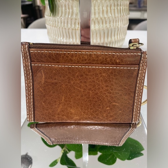 Coach Vintage Key Chain Wallet Brown Pebbled Leather - Picture 2 of 5